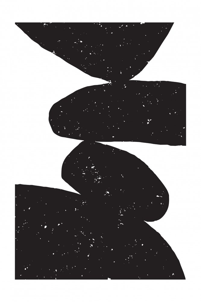 Evenwichtige abstracte stenen door Fun Qui