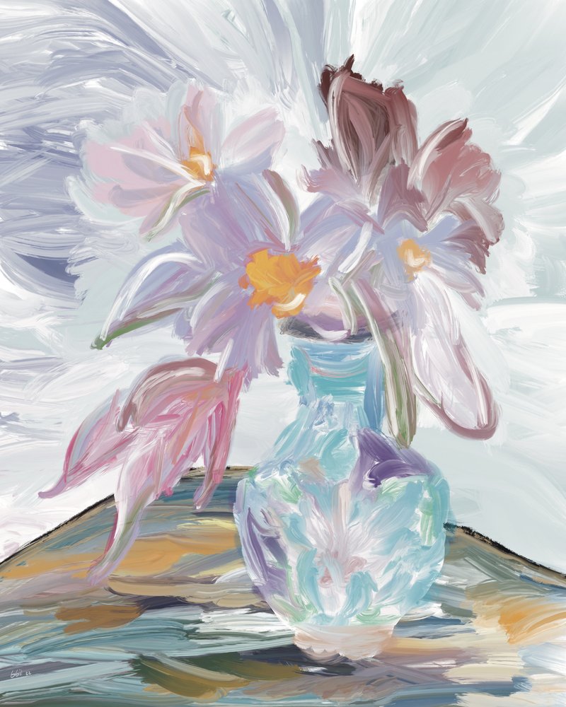 Abstract bloemstilleven door GIovanna Gil Alves