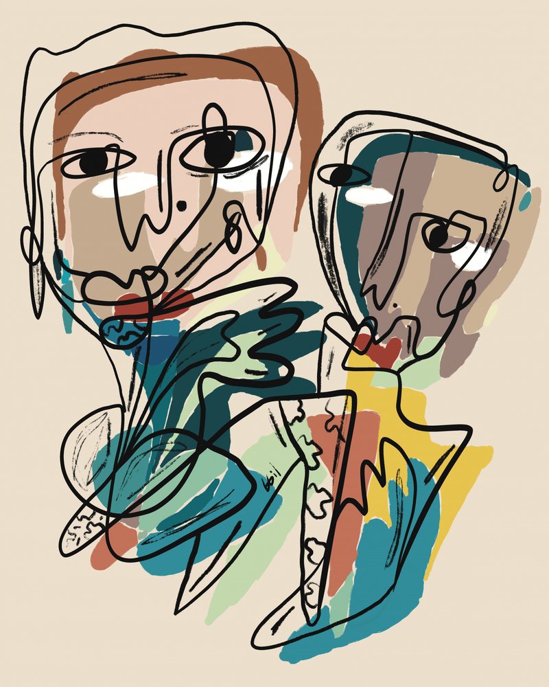Moderne abstracte figuren door GIovanna Gil Alves