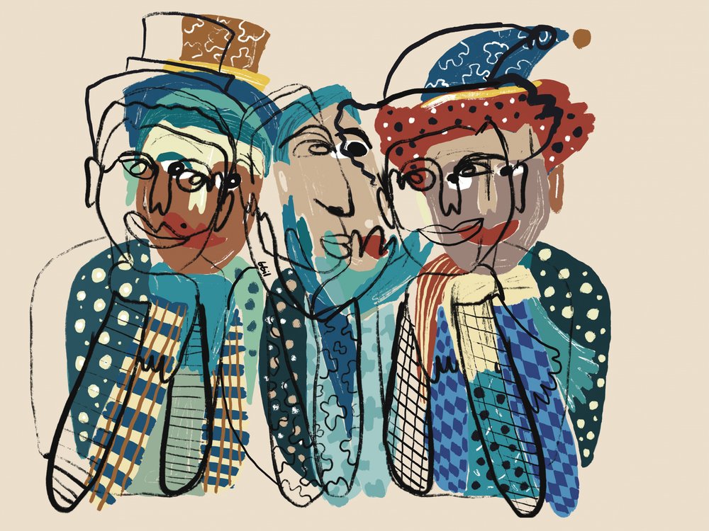 Speelse abstracte figuren door GIovanna Gil Alves