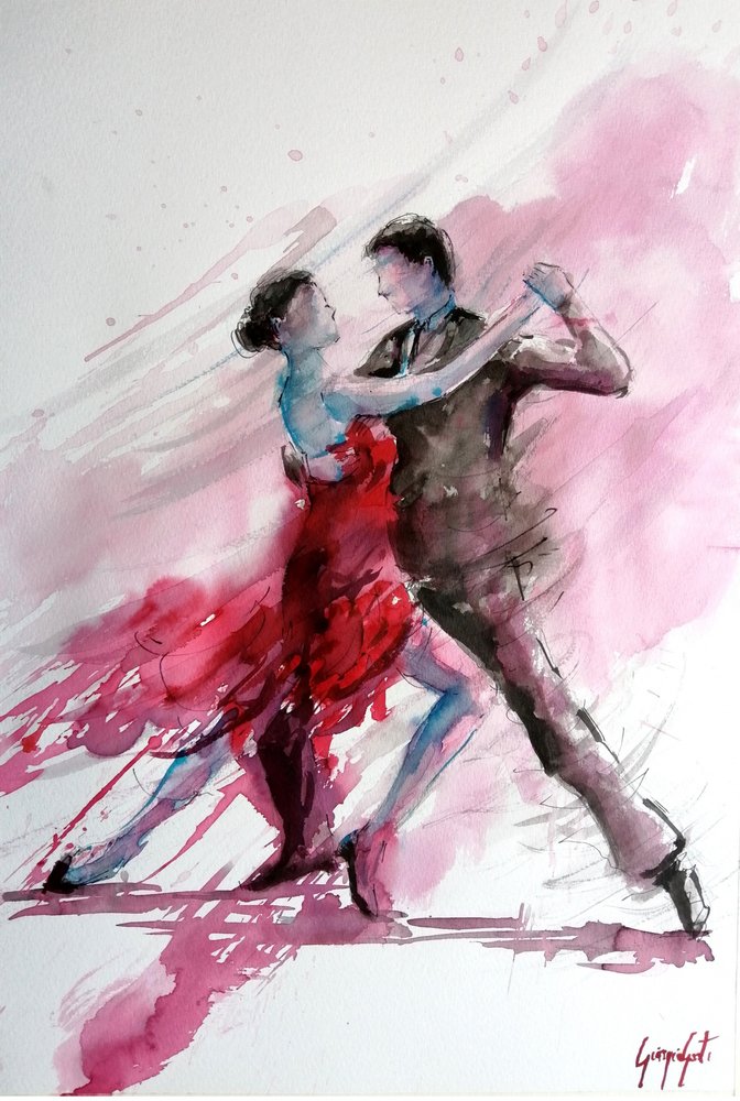 Tango dansen met passie door Giorgio Gosti