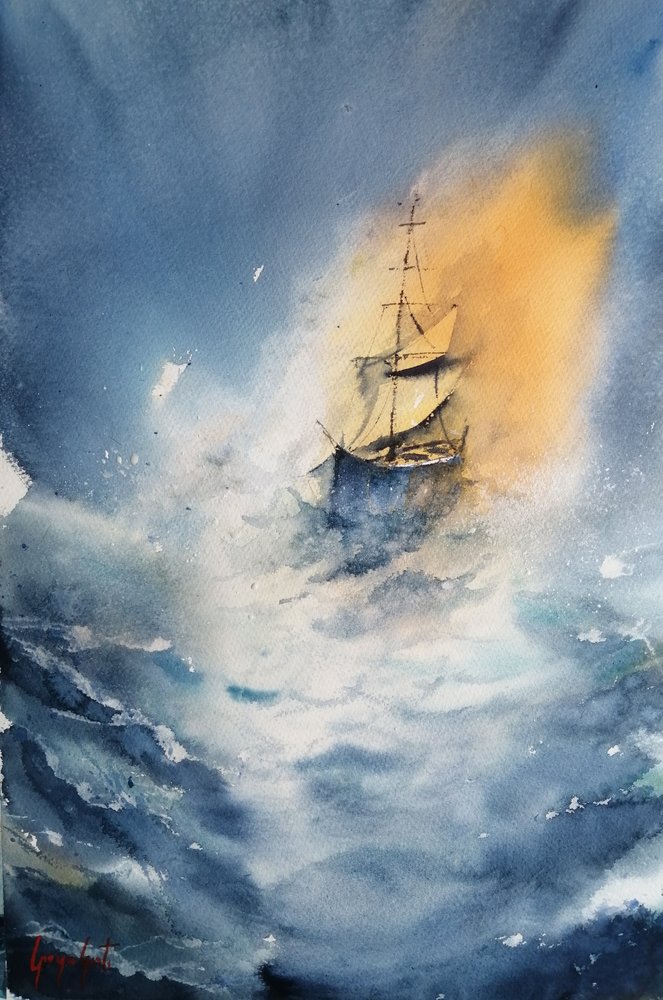 Door de storm heen door Giorgio Gosti