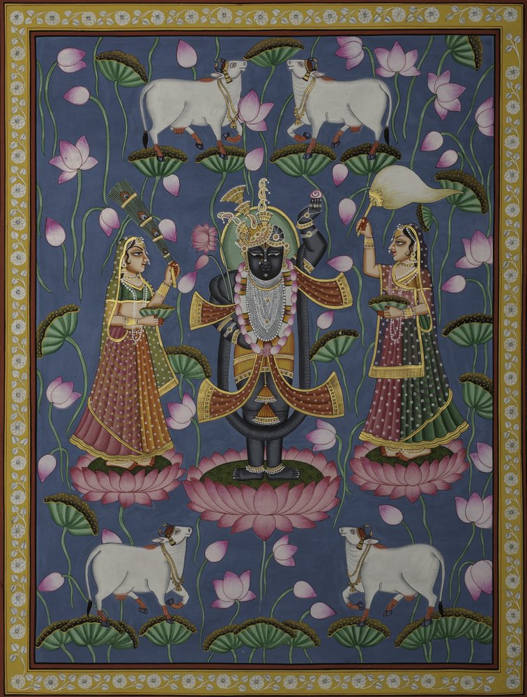 Goddelijke verering van Krishna door IMAGINEERS STUDIO