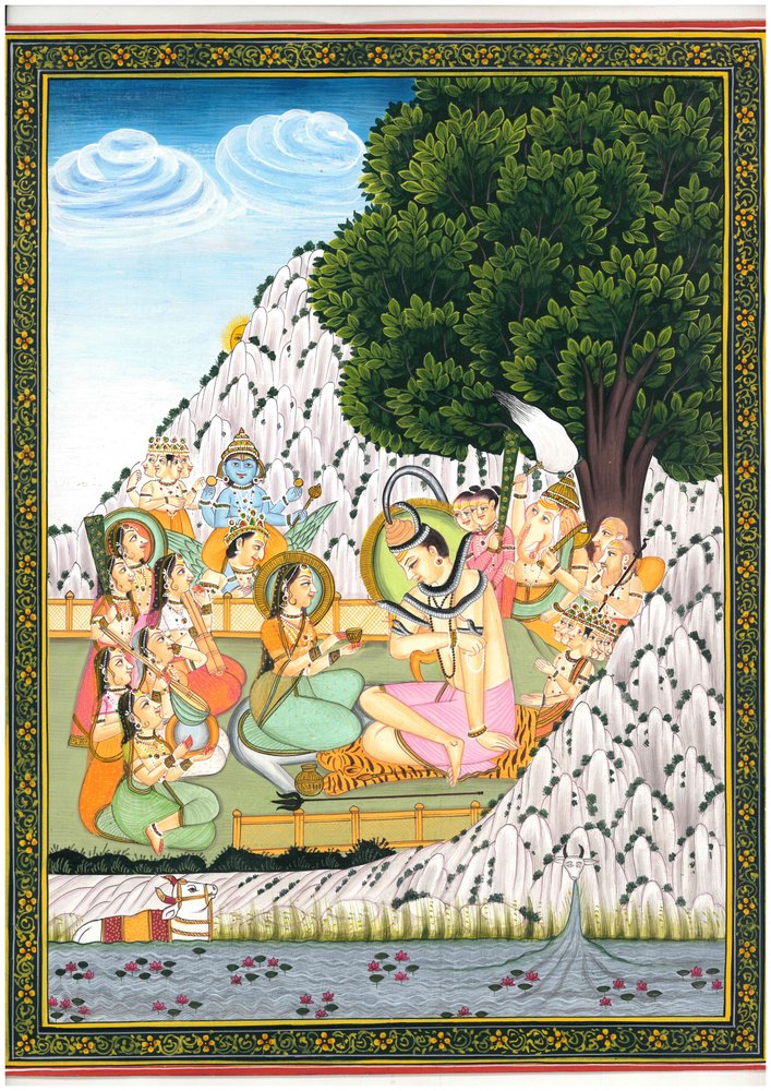 Goddelijke bijeenkomst van Shiva en Parvati door IMAGINEERS STUDIO