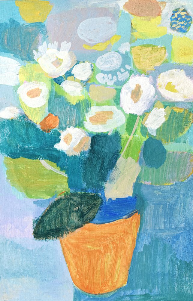 Kleurrijke potbloemen door Iria Fernandez