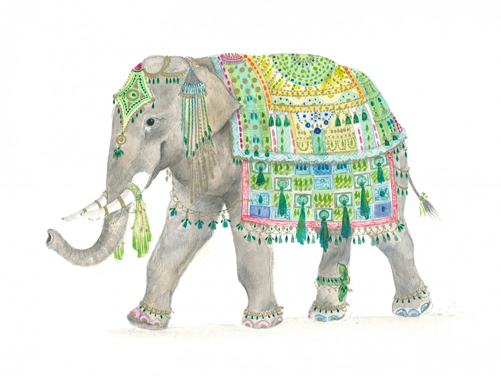 Decoratieve olifant door Isabelle Brent