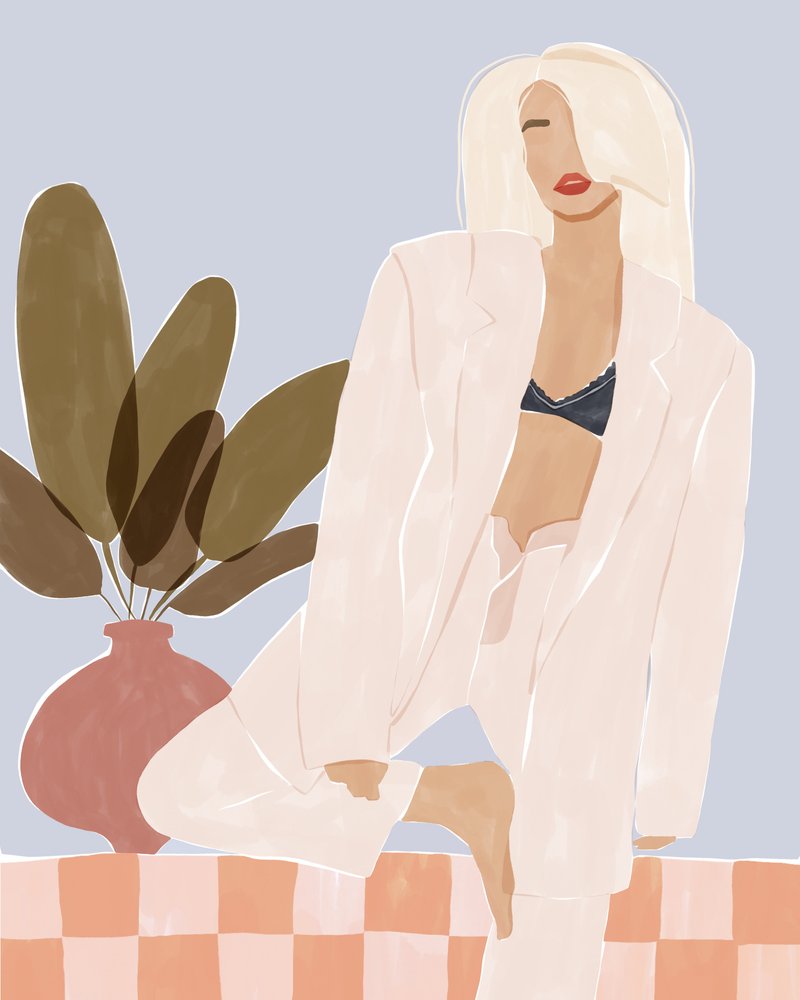 Blonde mode en zelfvertrouwen door Ivy Green Illustrations