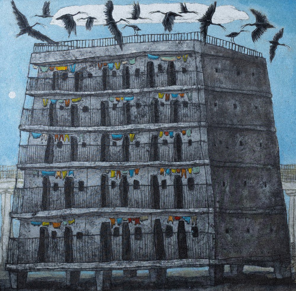 Stadsvogels in de toren door James Kamande