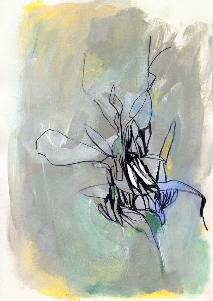 Abstracte botanische bloei door Jenja Braun