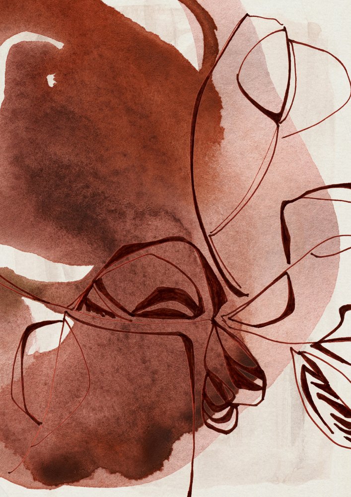 Abstracte botanische lijnen door Jenja Braun