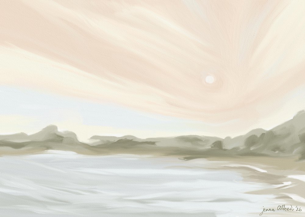Rustige horizon, gloed door Jenna Alheit