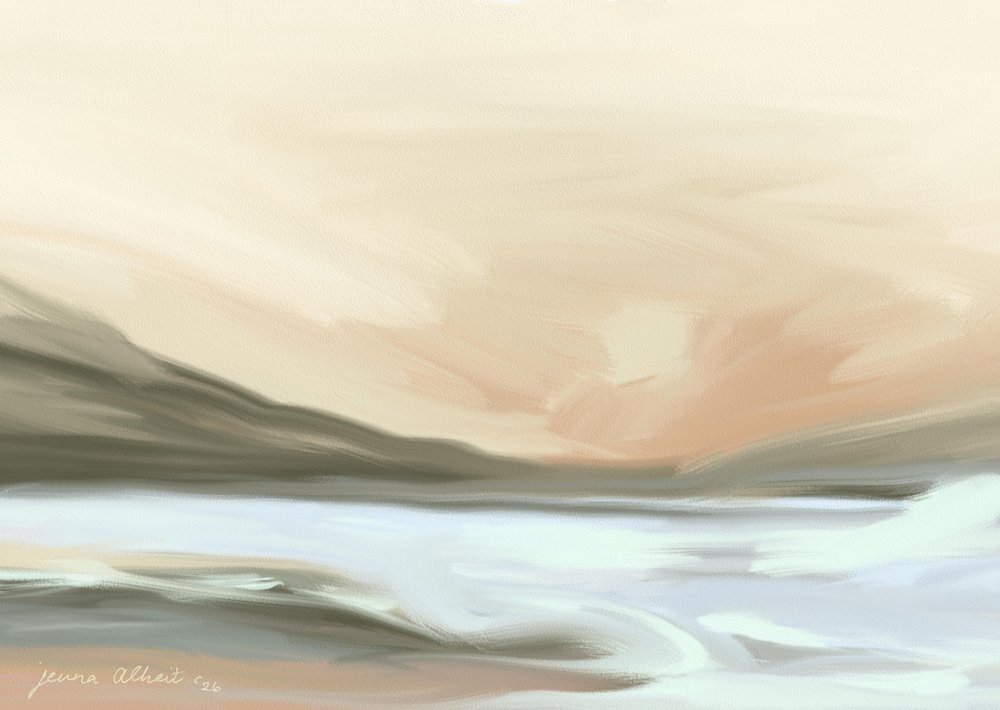 Rustige abstracte horizon door Jenna Alheit