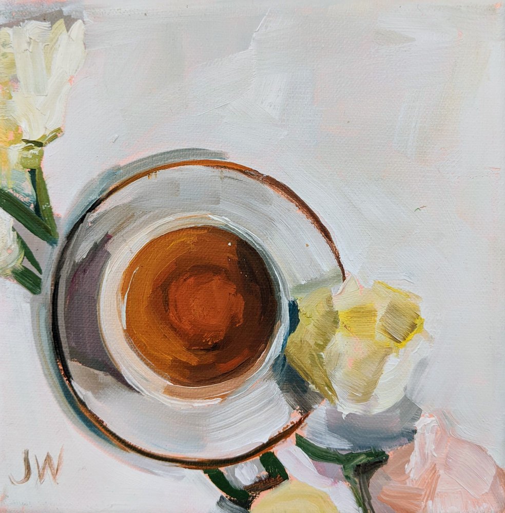 Bloemen en thee door Jenny Westenhofer