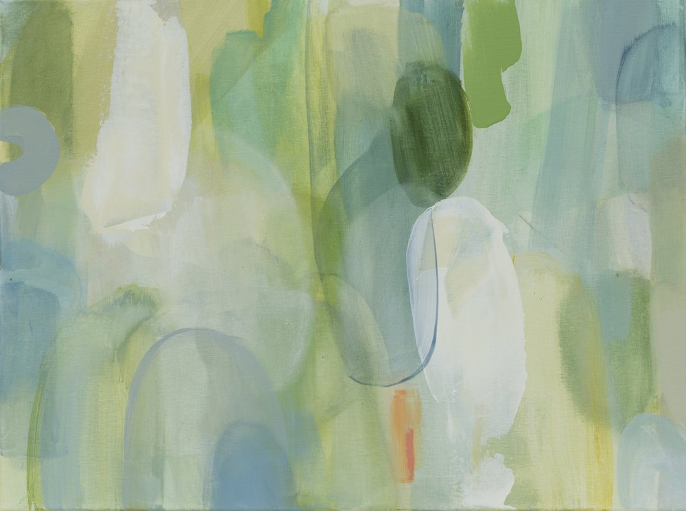 Groen Blauw Abstract door Jenny Westenhofer