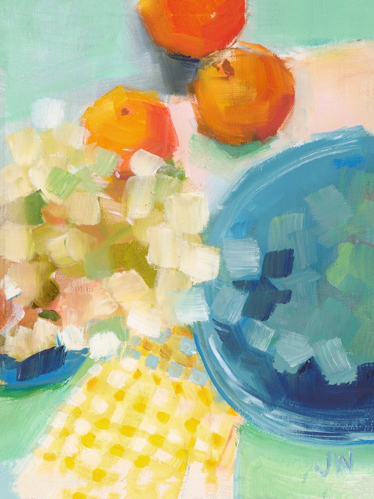 Sinaasappels en hortensia’s door Jenny Westenhofer