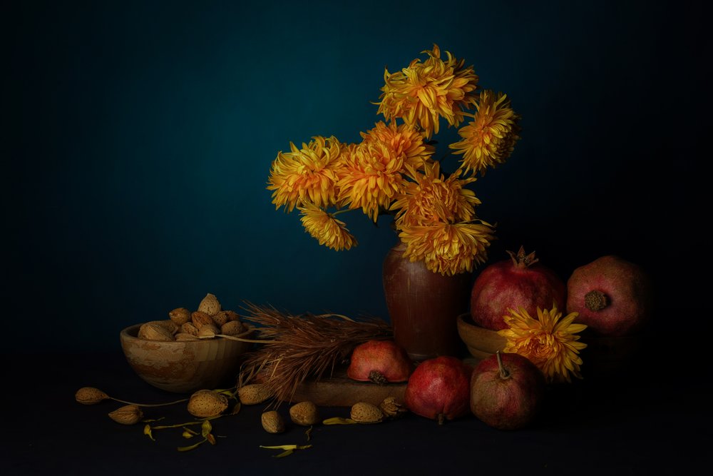Herfstbloemstilleven door John-Mei Zhong