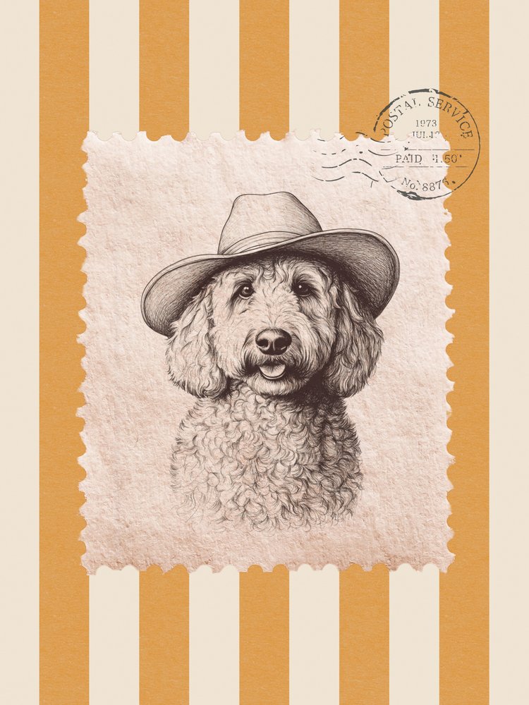 Portret van een cowboyhond door Jolly and Dash