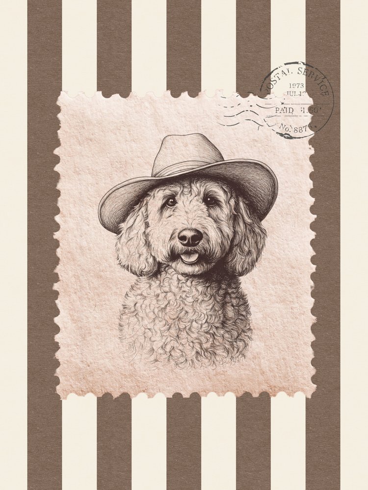 Cowboy-poedelstempel door Jolly and Dash