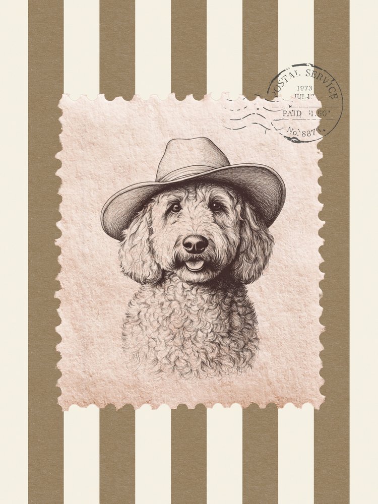 Goldendoodle Cowboy-stempel door Jolly and Dash