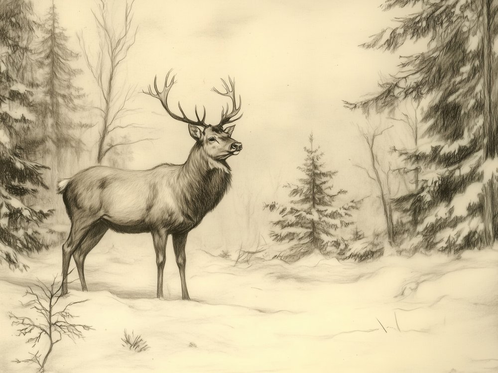 Majestueus winterhert door Jolly and Dash