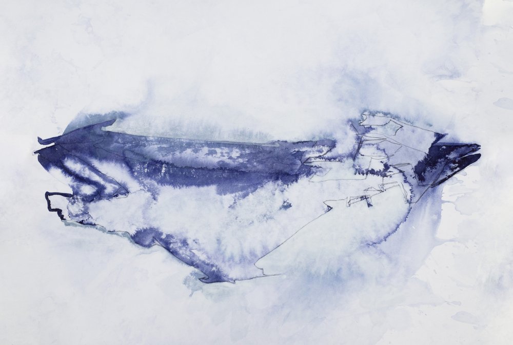 Abstracte Blauwe Vogel door Joshua Hoskins