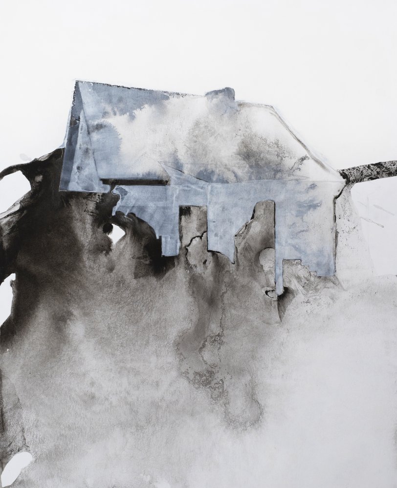 Afbrokkelend abstract huis door Joshua Hoskins