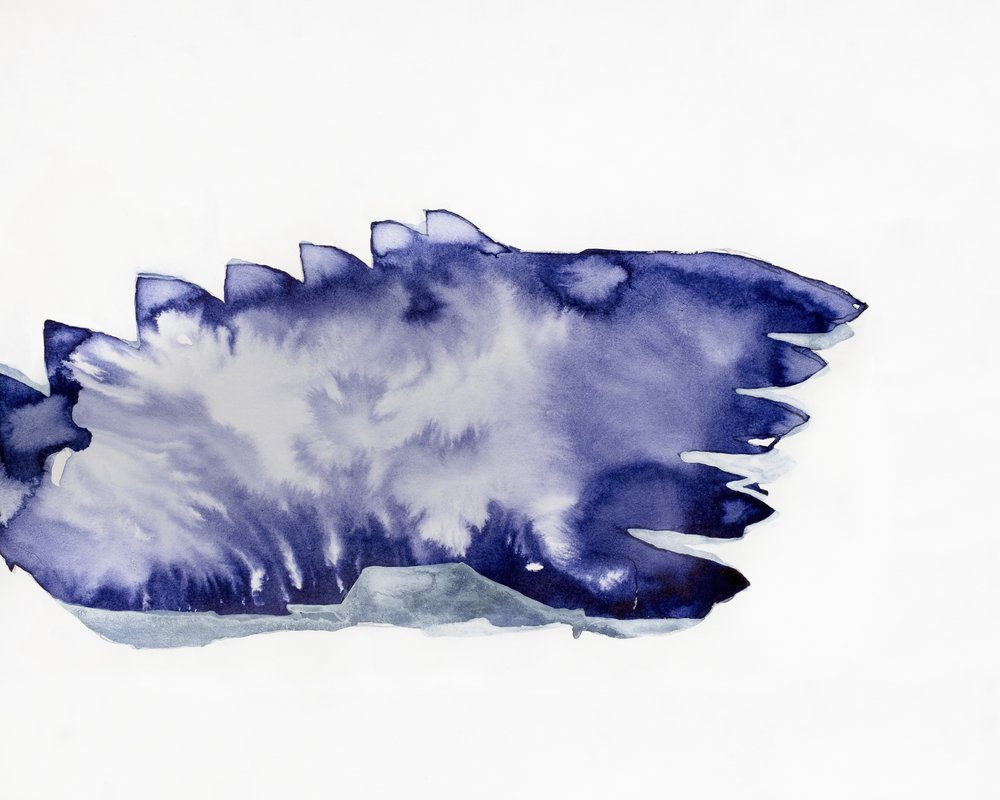 Diepblauwe abstractie door Joshua Hoskins