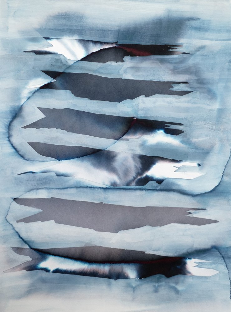Gewassen indigo-lagen door Joshua Hoskins