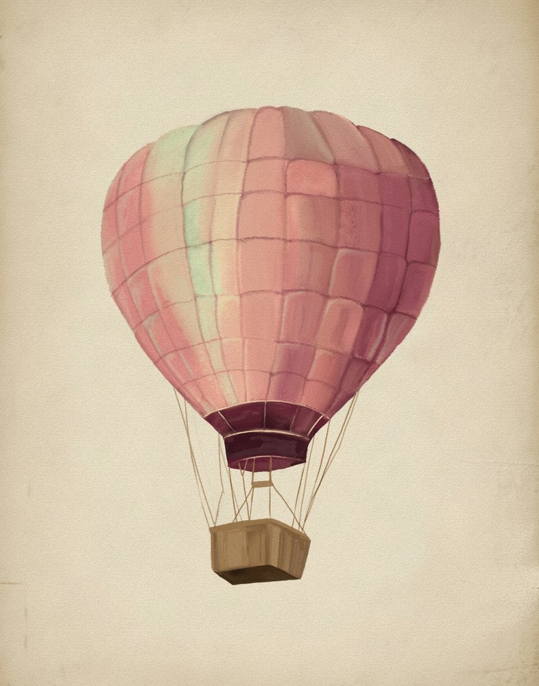 Dromerige roze ballon door Josie George