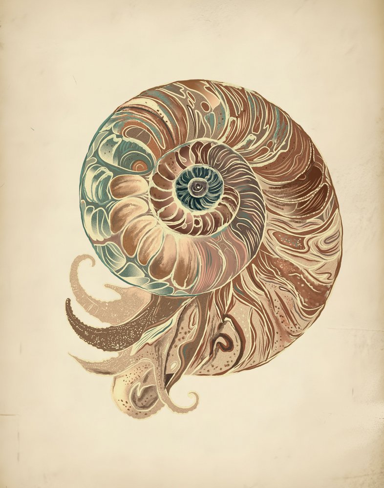 Elegante nautilusschelp door Josie George