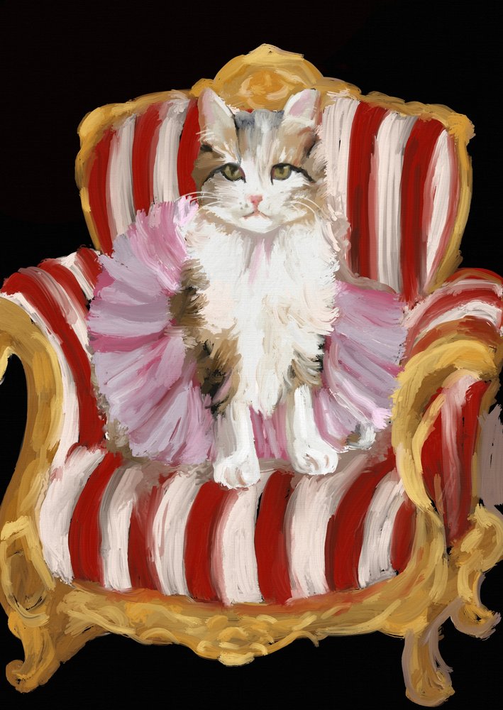 Koninklijk katje in een tutu door Josie George