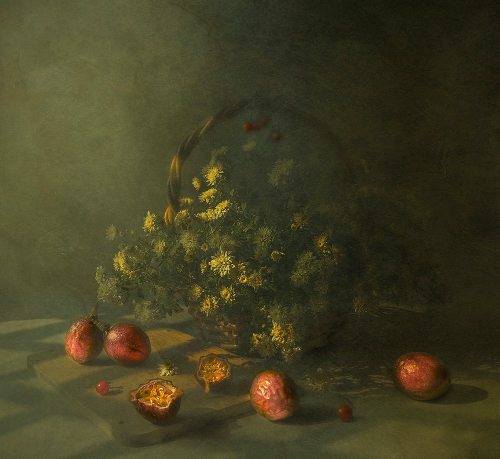 Stemmige passievruchtbloemen door Judy Tseng