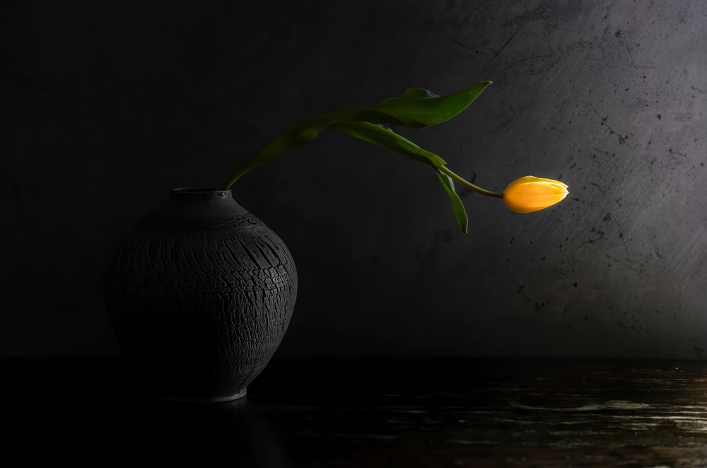 Stilleven met gele tulpen door Judy Tseng