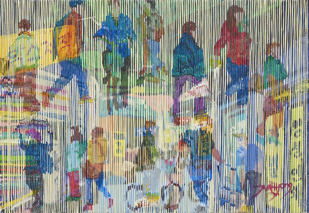 Abstract: Stadsmenigte door Jukyong Park