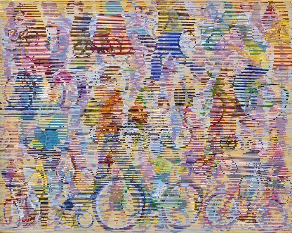 Een levendige fietsbeweging door Jukyong Park