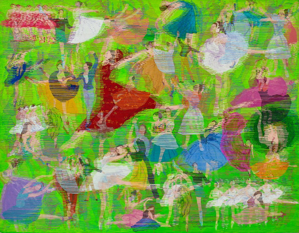 Levendige dansbeweging door Jukyong Park