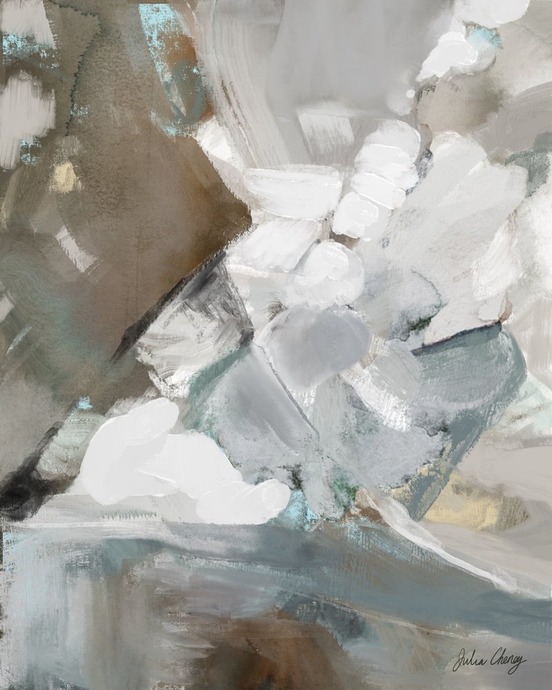 Rustige abstracte stroming door Julia Cheney