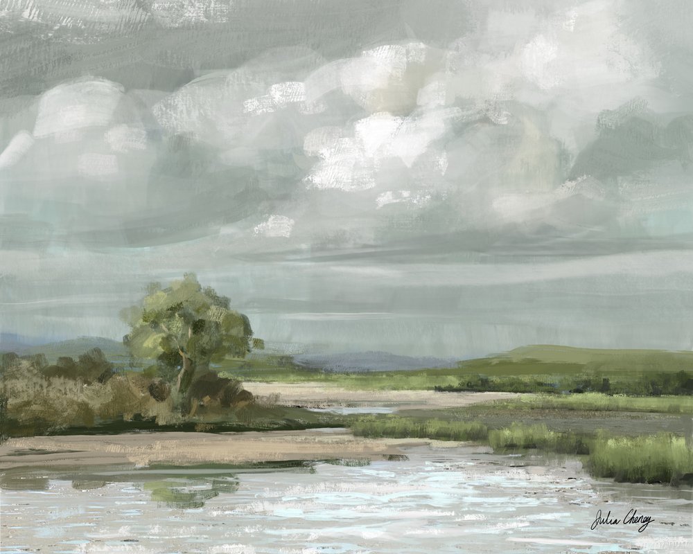 Rustig moeraslandschap door Julia Cheney