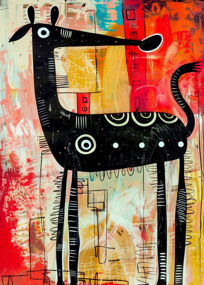 Kleurrijk abstract dier door Justyna Jaszke