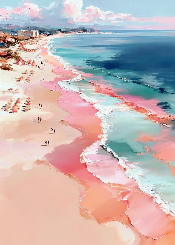 Roze Strandparadijs door Justyna Jaszke
