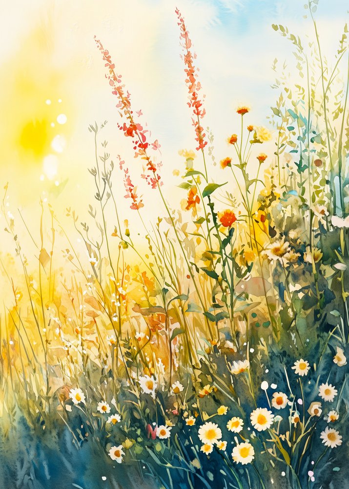 Kleurrijke weidebloemen door Justyna Jaszke