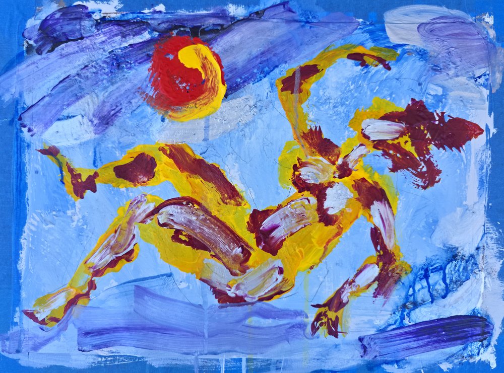 Dynamische abstracte figuur door Kanat Ibragimov