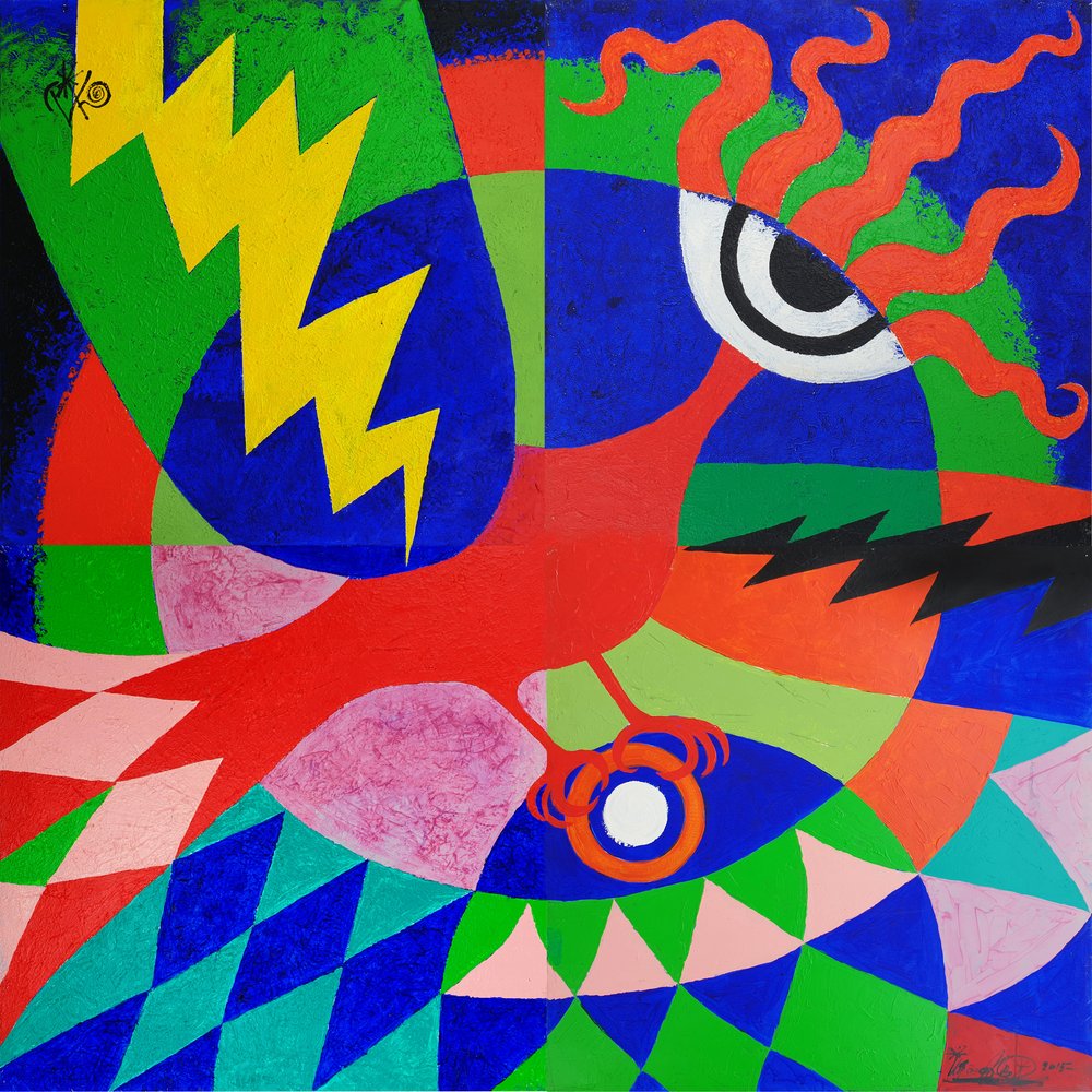 Dynamische geometrische vogel door Kanat Ibragimov