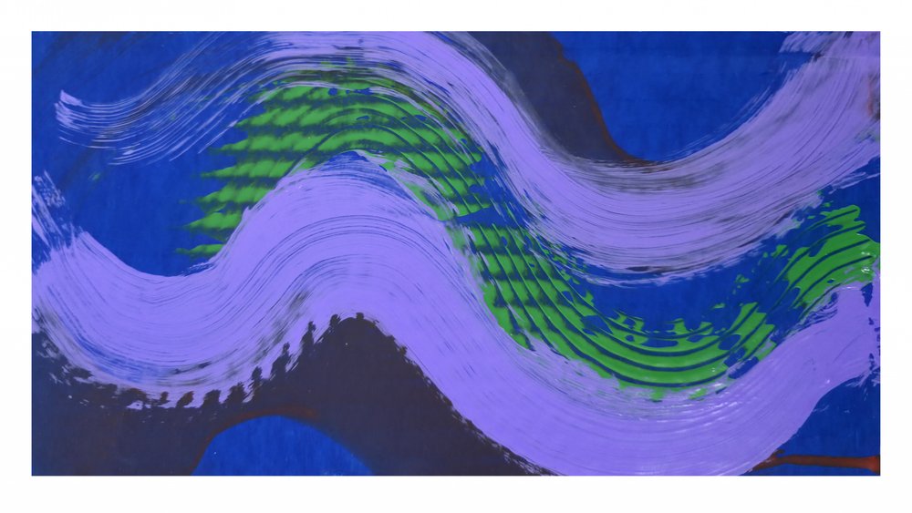 Levendige abstracte golven door Kanat Ibragimov