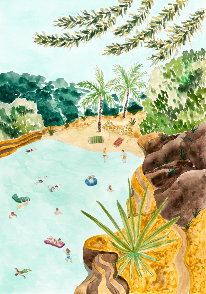 Tropische lagune-oase door Karen Menzenbach