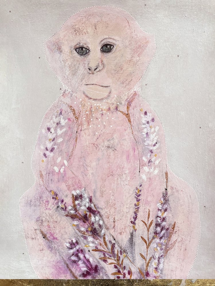 Etherisch portret van een aap door Karenina Fabrizzi
