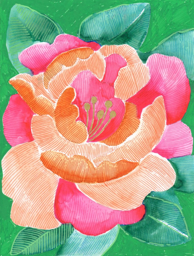 Levendige bloemenbloei door Katie O'Shea