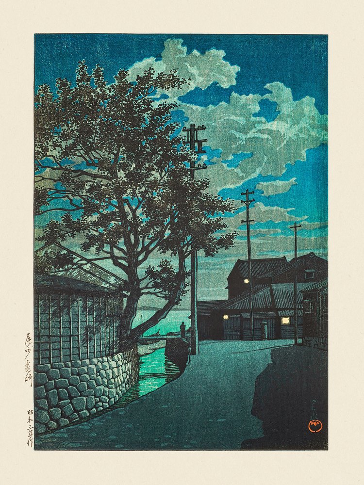 Kamezaki Bishu 1928 door Kawase Hasui