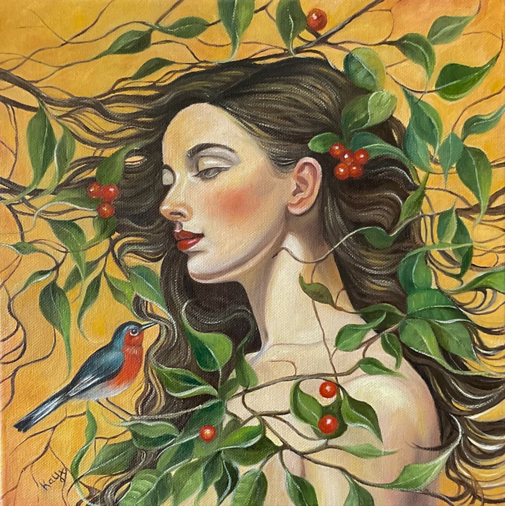 De serene bosvrouw door Kay Shanley