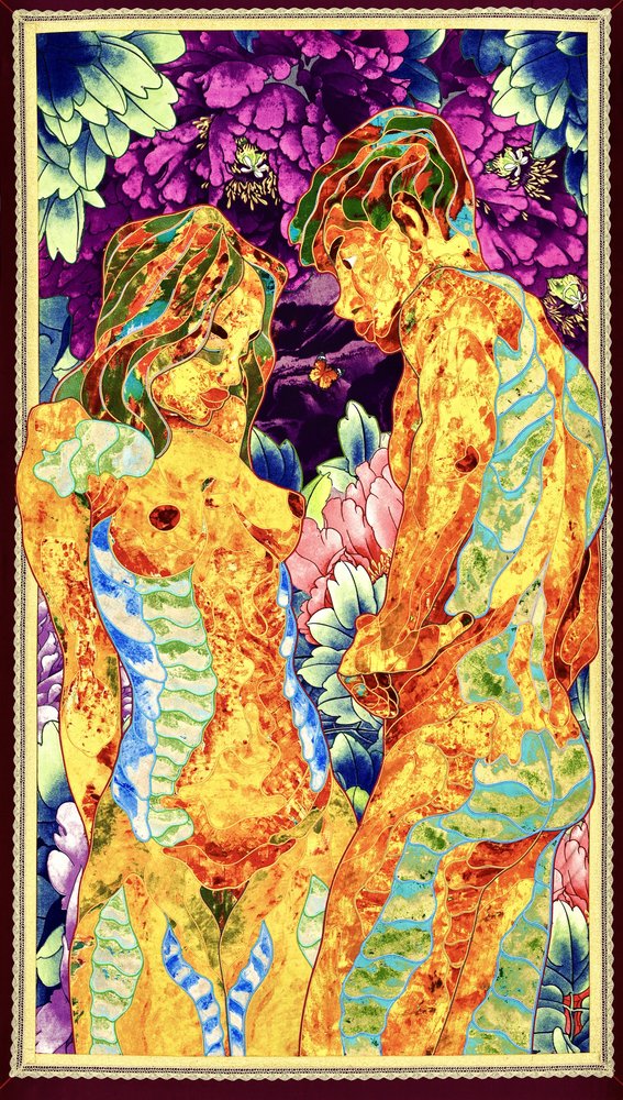 Levendige omhelzing in nude door Kostyantin Malginov